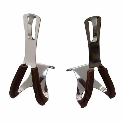 Point Cale-pieds Chromé Pour Pédale De Vélo Avec Renfort Cuir Marron 3 Point Cale-pieds Chromé Pour Pédale De Vélo Avec Renfort Cuir Marron