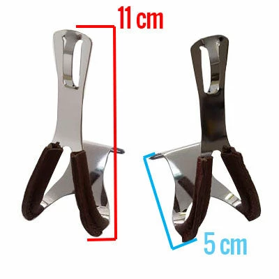 Point Cale-pieds Chromé Pour Pédale De Vélo Avec Renfort Cuir Marron 5 Point Cale-pieds Chromé Pour Pédale De Vélo Avec Renfort Cuir Marron – Image 3