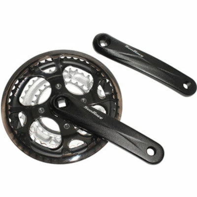 SUNRACE Pédalier 7/8 Vitesses Triple Plateaux 28/38/48 Dents 3 SUNRACE Pédalier 7/8 Vitesses Triple Plateaux 28/38/48 Dents