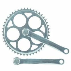 Messingschlager Pédalier De Vélo Mono-vitesse 46 Dents Vintage Pour Axe Carré