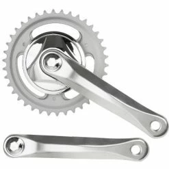 Messingschlager Pédalier Mono Plateau 38 Dents Argent Vélo 5 à 8 Vitesses
