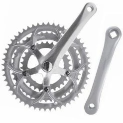 Messingschlager Pédalier Triple Plateaux Vélo 9 Vitesses 30/42/52 Dents