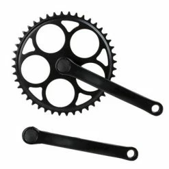Messingschlager Pédalier Vélo Vintage Noir Singlespeed 44 Dents Pour Axe Carré