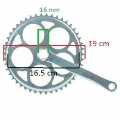 Messingschlager Pédalier Vintage Mono Plateau à Clavette -Promos Tiges de selle Magasin pedalier vintage mono plateau a clavette full 3