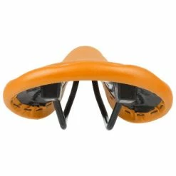 Endzone Selle Vélo Vintage Orange Imitation Cuir Avec Rivets -Promos Tiges de selle Magasin selle velo vintage orange imitation cuir avec rivets full 4